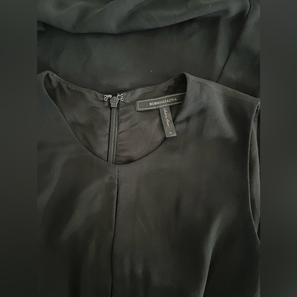 NEW BCBGMAXAZRIA BLACK VICTORIA SLEEVELESS TIED DRESS - Picture 10 of 11